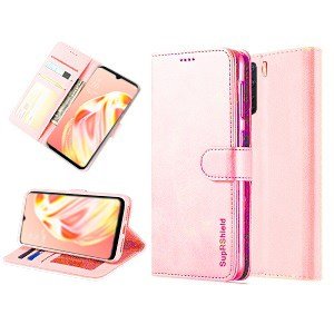 Oppo A91 Genuine SupRShield Wallet Leather Flip Stand Case Cover (Rose Gold)