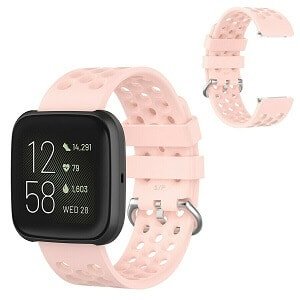 Fitbit Versa 2 Replacement Band Silicone Strap Wristband Sports Bands (Rose Gold)