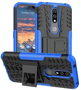Nokia 4.2 Heavy Duty Case Rugged Tough Shockproof Cover (Blue)