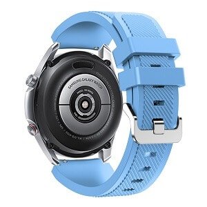 For Samsung Galaxy Watch 3 41mm Replacement Silicone Sport Wrist Band Wristband Strap (Sky Blue)
