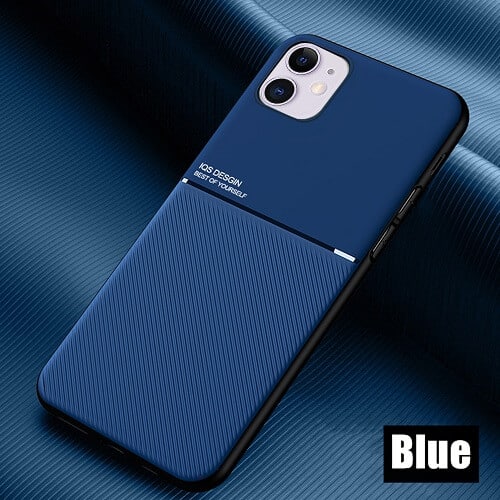 Apple iPhone 12 Mini Shockproof Heavy Duty Rugged Anti Knock Business Style Luxury Case Cover (Blue)