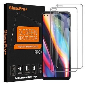 (2 Pcs) For Motorola Moto G 5G Plus Full Coverage Tempered Glass Screen Protector Anti Scratch Guard (Clear)