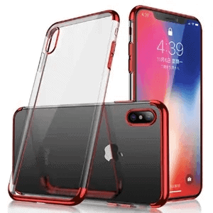 Apple iPhone 7 Plus/ 8 Plus Plating Ultra Slim Clear Gel Bumper Case Cover (Red)