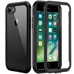 Apple iPhone 78 Military Grade Full Body Shockproof Clear Heavy Duty Case Bumper Drop Protection Tough Cover (Black)