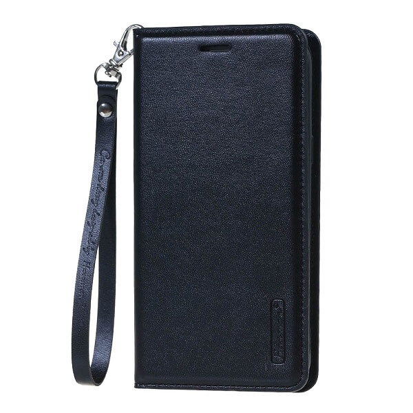 Samsung Galaxy A52 Hanman Leather Wallet Case Flip Card Holder Slots Magnetic Shockproof Cover (Black)