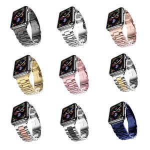 Apple Watch Series 7 /SE /6 /5 /4 /3 /2 /1 Replacement Wrist Band 38mm 40mm 41mm 42mm 44mm 45mm Stainless Steel Metal iWatch Wristband Loop Strap